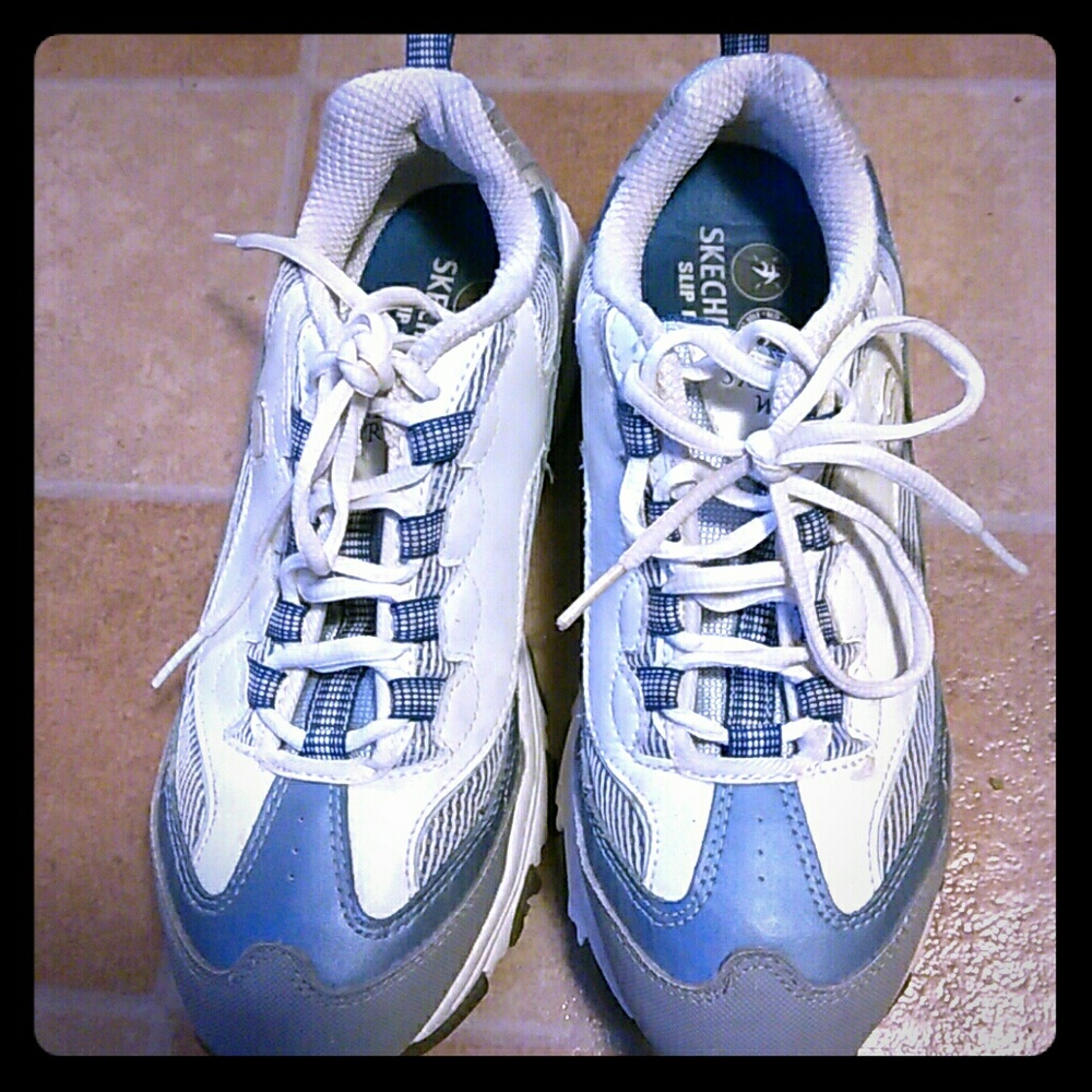 Like New Skeechers Steel Toe Anti Skid Never worn
